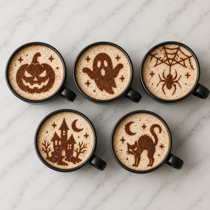 5 Halloween Brewgram Stencils