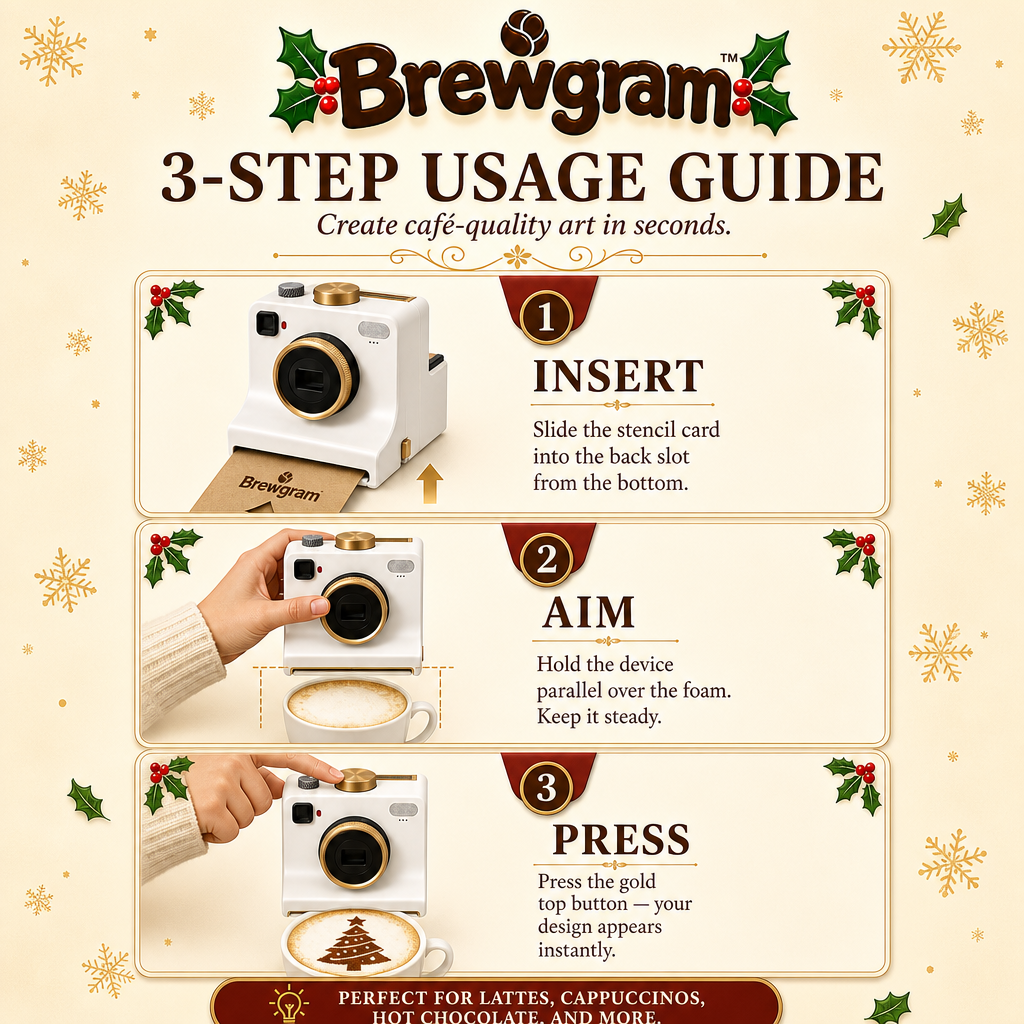 BrewGram Coffee Photo Stencil Printer